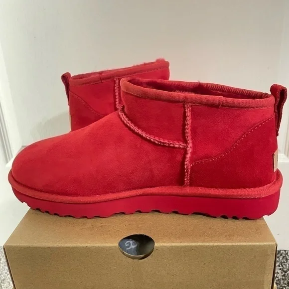 UGG® Australia Samba Red Classic Ultra Mini Suede Boots - Picture 10 of 16